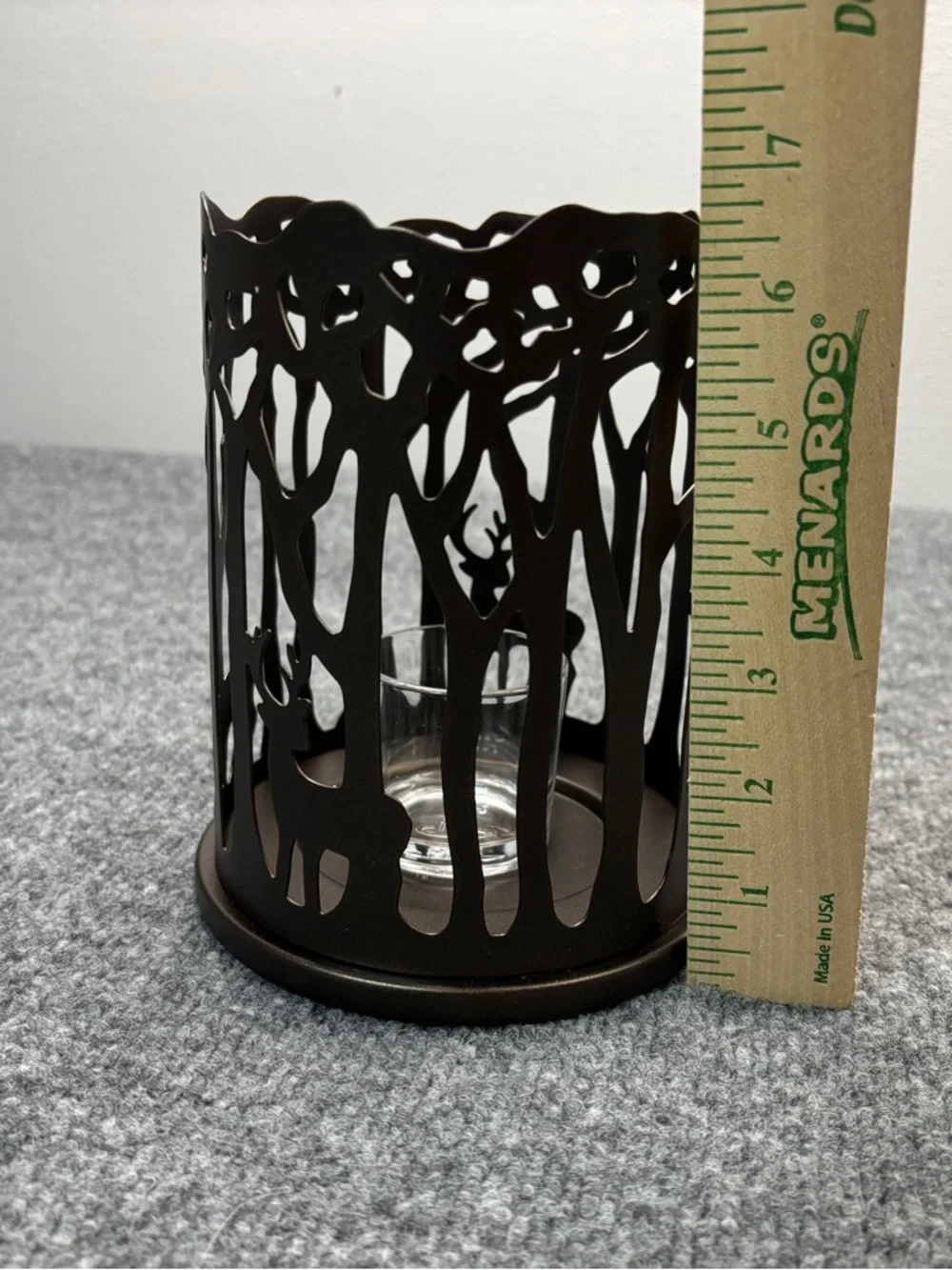 PartyLite Woodland Light Candle Sleeve P91215 Metal Holder Rustic Deer Retired - Picture 11 of 14